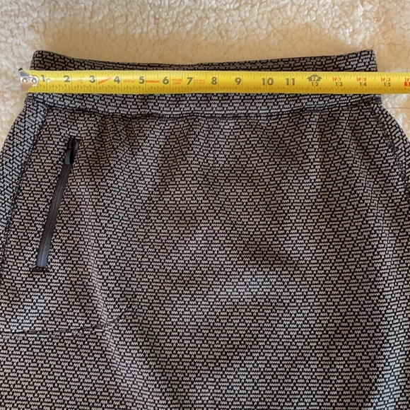 Woolrich Gray Black Fleece Lined Knit Pattern Lochlyn Skirt Small - Picture 6 of 11